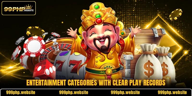 Entertainment categories with clear play records Entertainment categories with clear play records