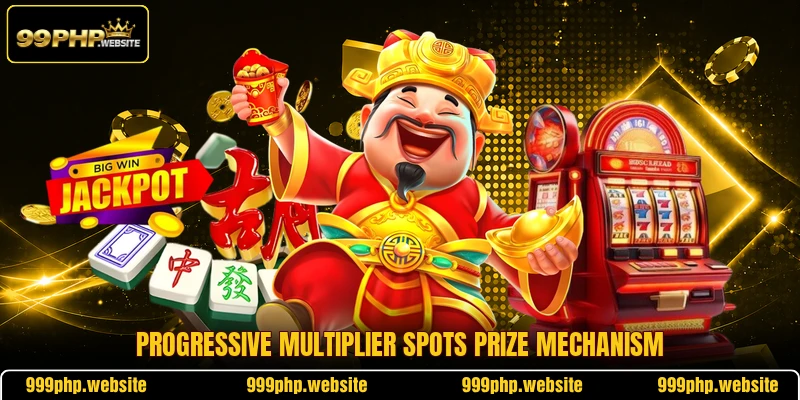 Progressive multiplier spots prize mechanism
