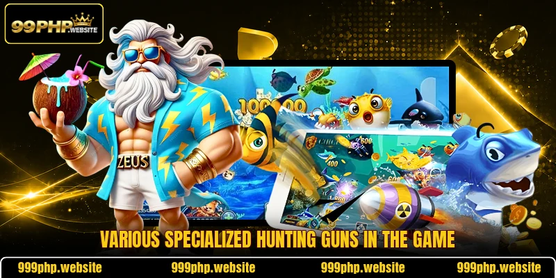 Various specialized hunting guns in the game
